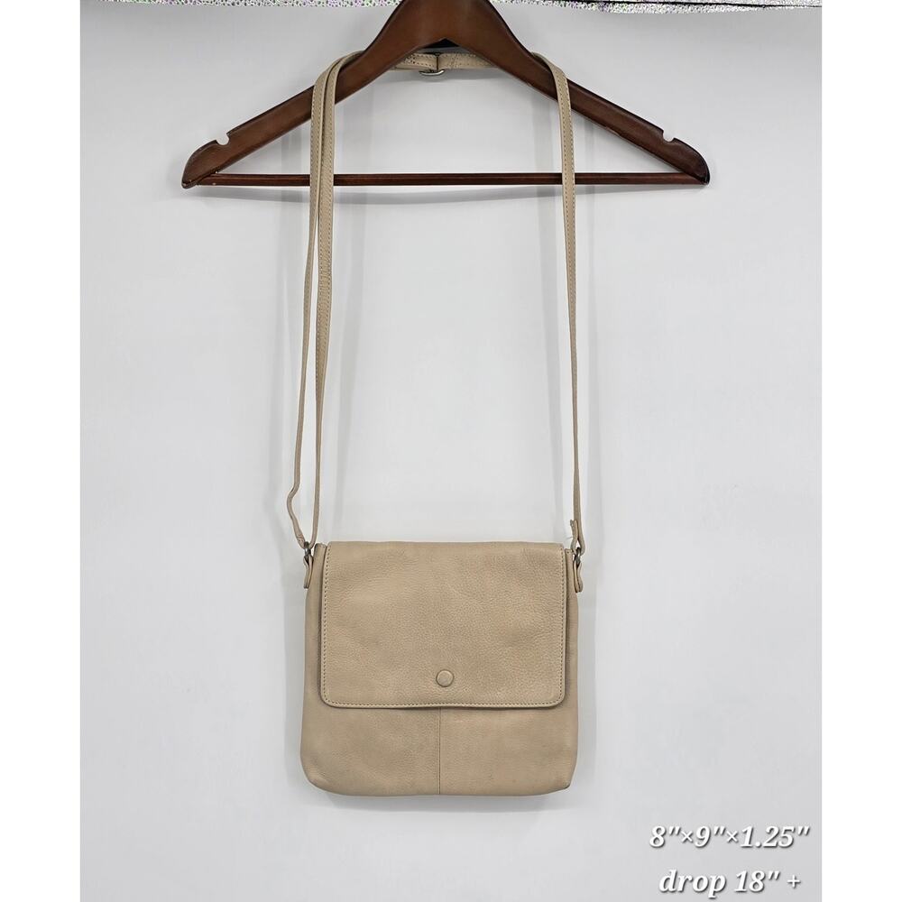 Day & Mood Beige Leather Crossbody Bag Minimalist Neutral‎ Boho Everyday Purse